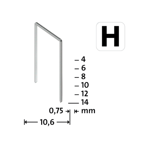 NOVUS 细线订书钉 H 型 37