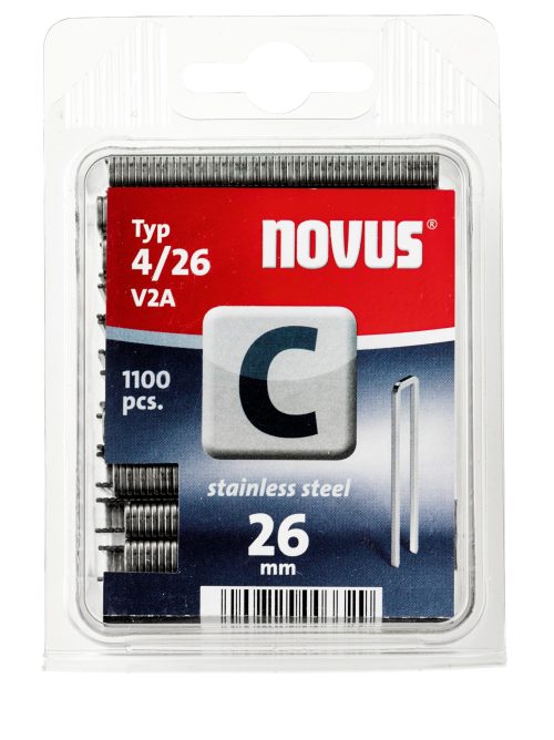 NOVUS 窄冠主食 C 型 4 英寸主食长度 26 毫米和数量 1100 Stk